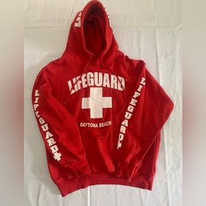 Officially Licensed Lifeguard Product Red Hoodie
